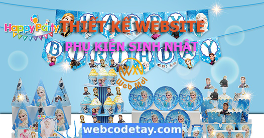 Thiết kế website phụ kiện sinh nhật chuẩn SEO