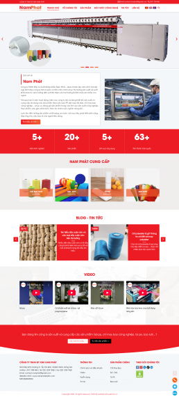 Mẫu website công ty sản xuất bao bì