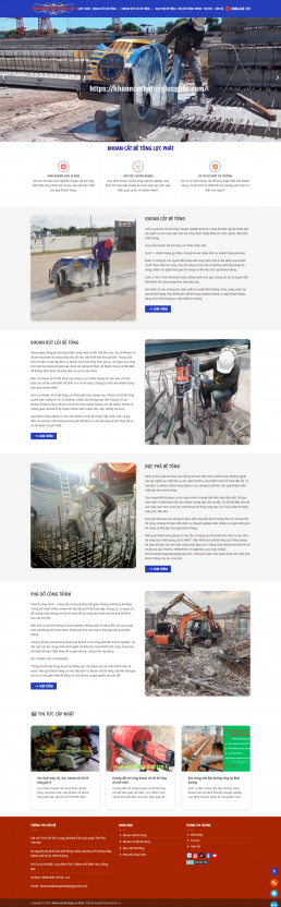 Mẫu website khoan cắt bê tông