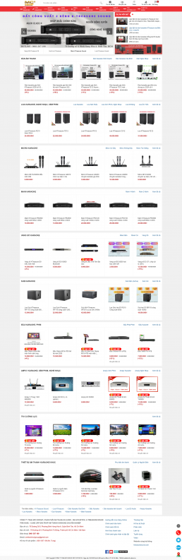 Mẫu website lắp đặt loa âm thanh