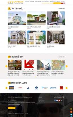 Mẫu website thiết kế, thi công xây dựng