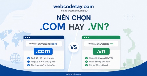 Nên chọn .com hay .vn? Nên chọn .com hay .vn?
