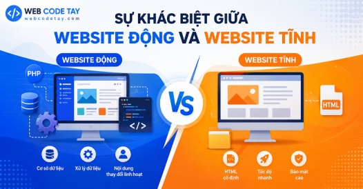Sự khác biệt giữa website động và website tĩnh