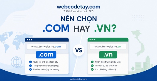 Nên chọn tên miền .com hay .vn?