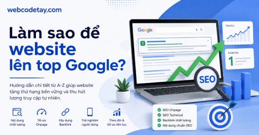 Làm sao để website lên top Google?